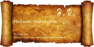 Halvax Veronika névjegykártya