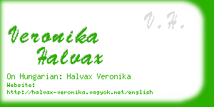 veronika halvax business card